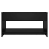 Coffee Table Black 102x50x52.5 cm Engineered Wood - Rear View