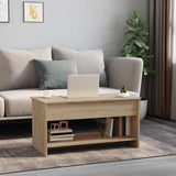 Coffee Table Sonoma Oak 102x50x52.5 cm Engineered Wood