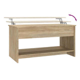 Coffee Table Sonoma Oak 102x50x52.5 cm Engineered Wood
