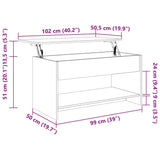 Coffee Table Sonoma Oak 102x50x52.5 cm Engineered Wood - Extra Image