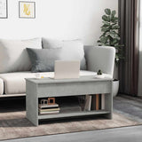 Coffee Table Concrete Grey 102x50x52.5 cm Engineered Wood