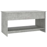 Coffee Table Concrete Grey 102x50x52.5 cm Engineered Wood