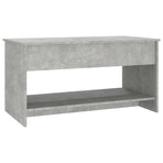 Coffee Table Concrete Grey 102x50x52.5 cm Engineered Wood