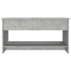 Coffee Table Concrete Grey 102x50x52.5 cm Engineered Wood