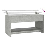 Coffee Table Concrete Grey 102x50x52.5 cm Engineered Wood