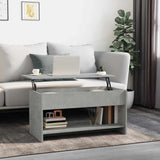 Coffee Table Concrete Grey 102x50x52.5 cm Engineered Wood