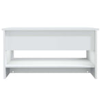 Coffee Table White 80x50x40 cm Engineered Wood