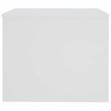 Coffee Table White 80x50x40 cm Engineered Wood - Close-Up Angle