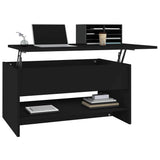 Coffee Table Black 80x50x40 cm Engineered Wood