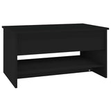 Coffee Table Black 80x50x40 cm Engineered Wood