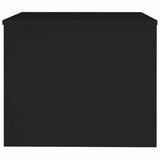 Coffee Table Black 80x50x40 cm Engineered Wood - Close-Up Angle
