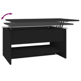 Coffee Table Black 80x50x40 cm Engineered Wood - Low Angle