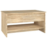 Coffee Table Sonoma Oak 80x50x40 cm Engineered Wood - 45-Degree Angle