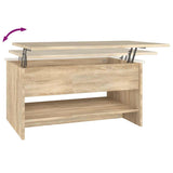 Coffee Table Sonoma Oak 80x50x40 cm Engineered Wood - Low Angle