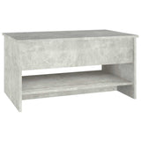 Coffee Table Concrete Grey 80x50x40 cm Engineered Wood - 45-Degree Angle
