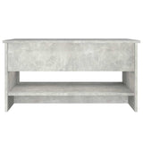 Coffee Table Concrete Grey 80x50x40 cm Engineered Wood - Rear View