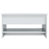Coffee Table High Gloss White 80x50x40 cm Engineered Wood