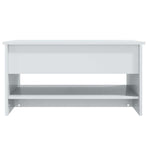Coffee Table High Gloss White 80x50x40 cm Engineered Wood