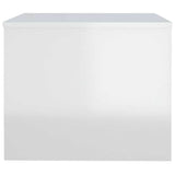 Coffee Table High Gloss White 80x50x40 cm Engineered Wood