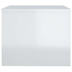 Coffee Table High Gloss White 80x50x40 cm Engineered Wood