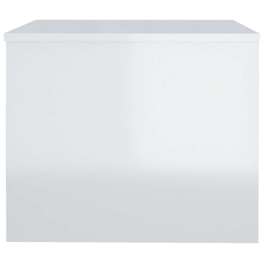 Coffee Table High Gloss White 80x50x40 cm Engineered Wood