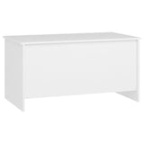Coffee Table White 102x55.5x52.5 cm Engineered Wood - Side View