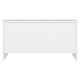 Coffee Table White 102x55.5x52.5 cm Engineered Wood - Top-Down View