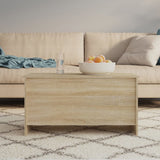 Coffee Table Sonoma Oak 102x55.5x52.5 cm Engineered Wood - Low Angle