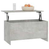 Coffee Table Concrete Grey 102x55.5x52.5 cm Engineered Wood - Close-Up Angle