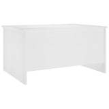 Coffee Table White 80x55.5x41.5 cm Engineered Wood - Side View