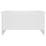 Coffee Table White 80x55.5x41.5 cm Engineered Wood - Top-Down View