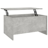 Coffee Table Concrete Grey 80x55.5x41.5 cm Engineered Wood - Front View