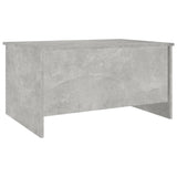 Coffee Table Concrete Grey 80x55.5x41.5 cm Engineered Wood - Side View
