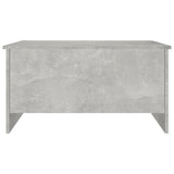 Coffee Table Concrete Grey 80x55.5x41.5 cm Engineered Wood - Top-Down View