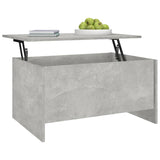 Coffee Table Concrete Grey 80x55.5x41.5 cm Engineered Wood - Rear View