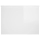Coffee Table High Gloss White 80x55.5x41.5 cm Engineered Wood - 45-Degree Angle