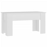 Coffee Table White 101x49x52 cm Engineered Wood - 45-Degree Angle