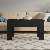 Coffee Table Black 101x49x52 cm Engineered Wood - Side View