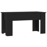 Coffee Table Black 101x49x52 cm Engineered Wood - 45-Degree Angle