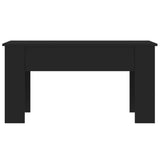 Coffee Table Black 101x49x52 cm Engineered Wood - Rear View