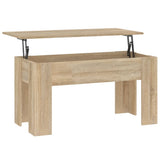 Coffee Table Sonoma Oak 101x49x52 cm Engineered Wood - Front View