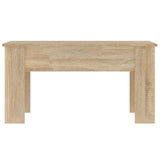 Coffee Table Sonoma Oak 101x49x52 cm Engineered Wood - Rear View