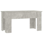 Coffee Table Concrete Grey 101x49x52 cm Engineered Wood