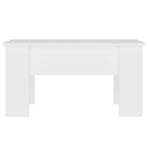 Coffee Table White 79x49x41 cm Engineered Wood