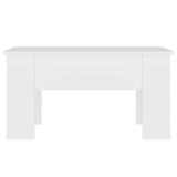 Coffee Table White 79x49x41 cm Engineered Wood - Side View