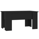 Coffee Table Black 79x49x41 cm Engineered Wood - Front View
