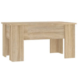 Coffee Table Sonoma Oak 79x49x41 cm Engineered Wood - Front View
