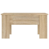 Coffee Table Sonoma Oak 79x49x41 cm Engineered Wood - Side View