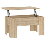 Coffee Table Sonoma Oak 79x49x41 cm Engineered Wood - 45-Degree Angle