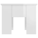 Coffee Table High Gloss White 79x49x41 cm Engineered Wood - Top-Down View
